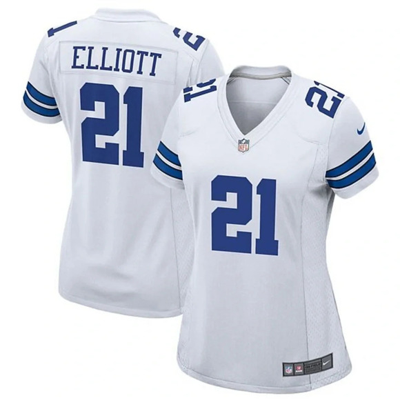 NIKE x NFL EZEKIEL ELLIOTT Dallas Cowboys Team Game Jersey in White - Picture 1 of 7